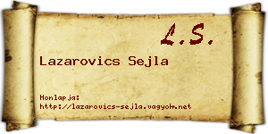 Lazarovics Sejla névjegykártya